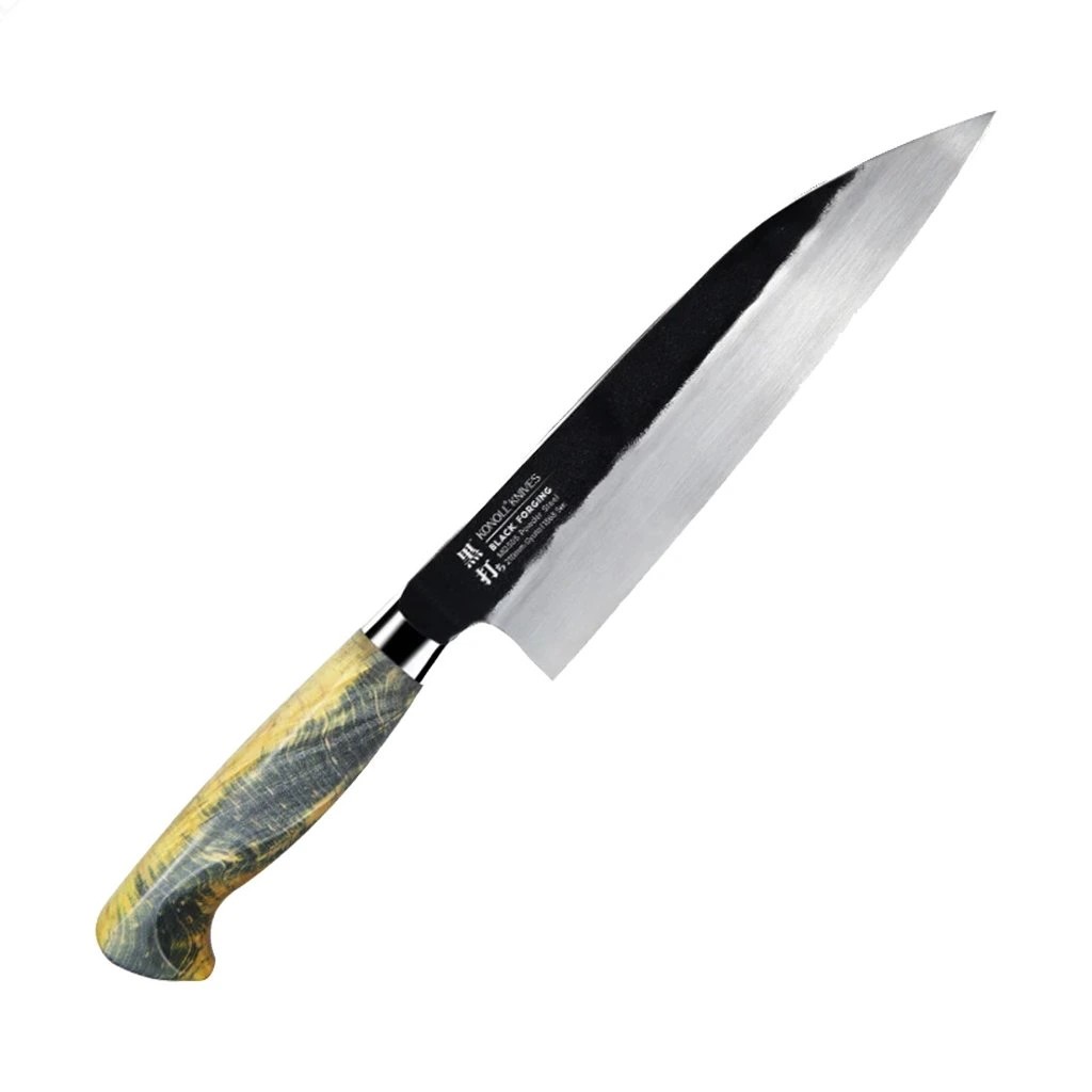 foto Kuchy�sk� n�� Chef/Gyuto 210 mm Konoll� Black Forging MD305